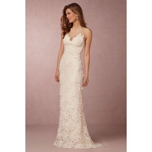 BHLDN Jolie Illusion Rose Lace Wedding Gown